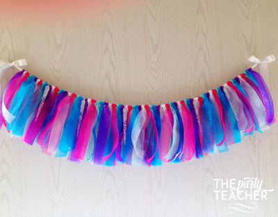 Ice Princess Ribbon Bunting - FREE Shipping - The Party Teacher