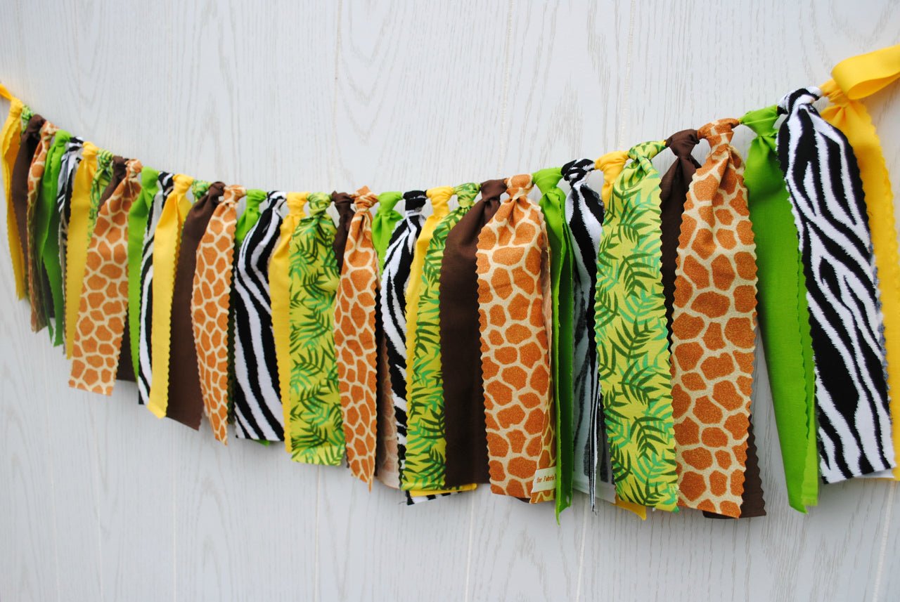 Jungle Safari Fabric Bunting - FREE Shipping - The Party Teacher