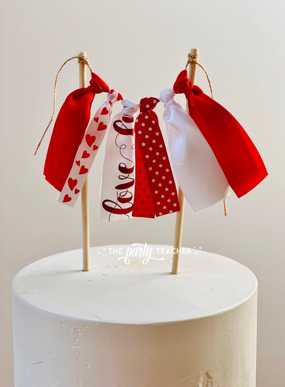 Love Ribbon Cake Topper - The Party Teacher