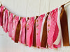 Milk & Cookies (Pink) Ribbon Bunting - FREE Shipping - The Party Teacher