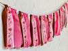 Milk & Cookies (Pink) Ribbon Bunting - FREE Shipping - The Party Teacher
