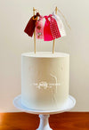 Milk & Cookies (Pink) Ribbon Cake Topper - The Party Teacher