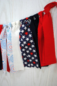 Patriotic Fabric Bunting - FREE Shipping - The Party Teacher