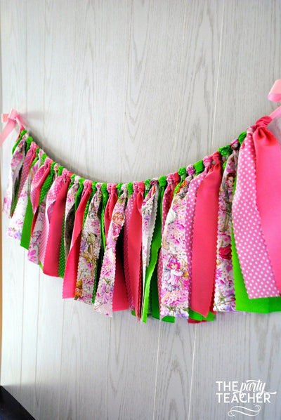 Pink Fairy Fabric Bunting - FREE Shipping - The Party Teacher