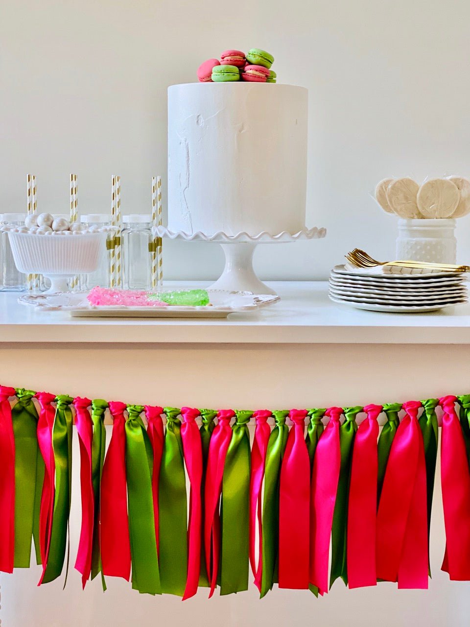 Preppy Ribbon Bunting - FREE Shipping - The Party Teacher
