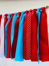 Red Aqua Ribbon Bunting - FREE Shipping - The Party Teacher