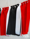 Red Black White Ribbon Bunting - FREE Shipping - The Party Teacher