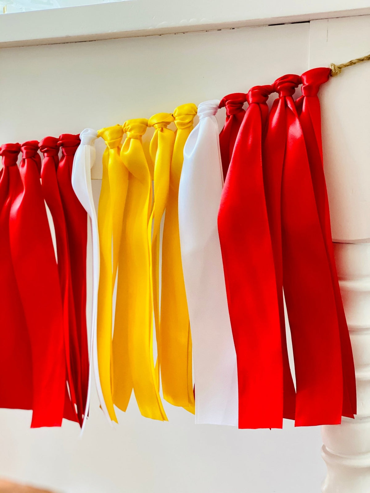 Red Yellow Ribbon Bunting - FREE Shipping - The Party Teacher - right side view
