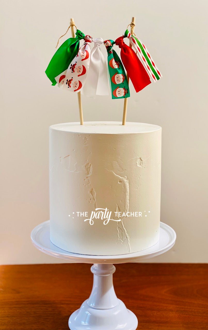 Santa Ribbon Cake Topper - The Party Teacher