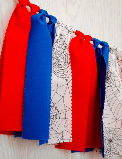 Spider Hero Fabric Bunting - FREE Shipping - The Party Teacher