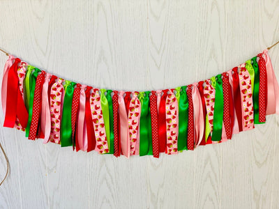 Strawberry Ribbon Bunting - FREE Shipping - The Party Teacher