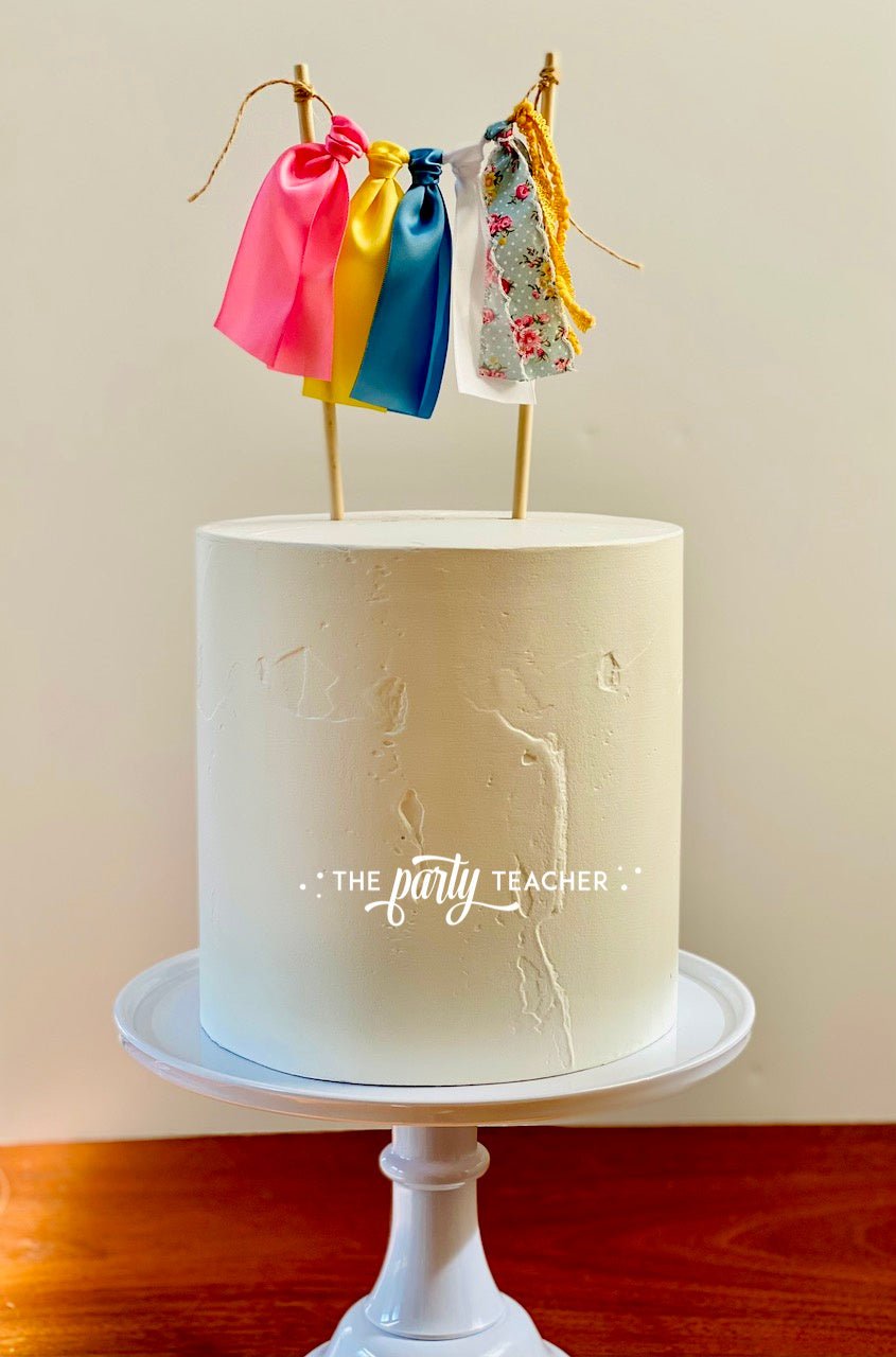 Tea Party Ribbon Cake Topper - The Party Teacher