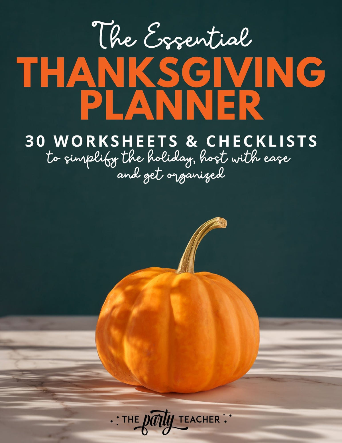 Thanksgiving Planner INSTANT DOWNLOAD - The Party Teacher