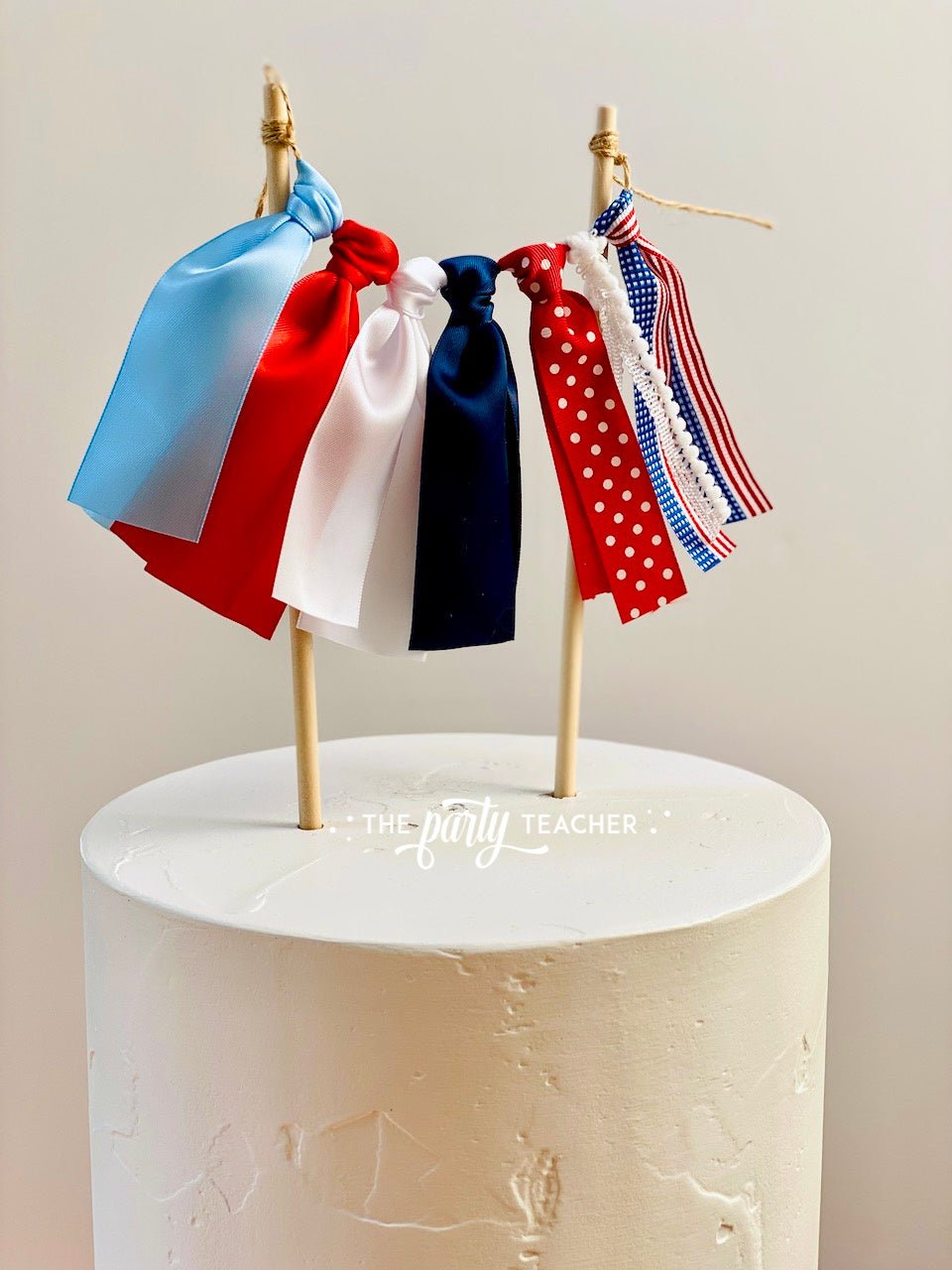 USA Ribbon Cake Topper - The Party Teacher