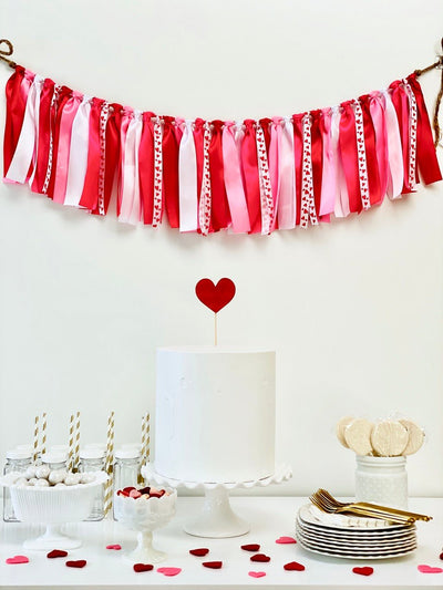 Valentine's Ribbon Bunting - FREE Shipping - The Party Teacher