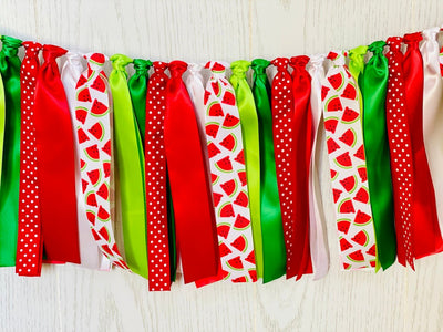 Watermelon Patterned Ribbon Bunting - FREE Shipping - The Party Teacher