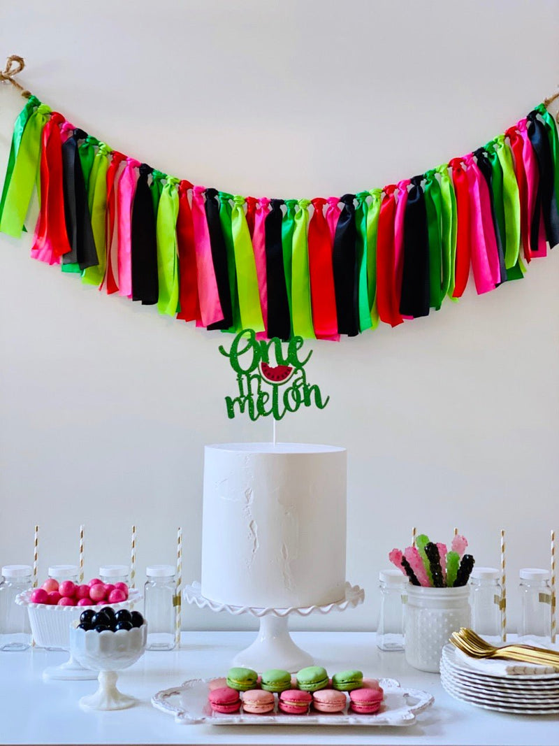 Watermelon Ribbon Bunting - FREE Shipping - The Party Teacher